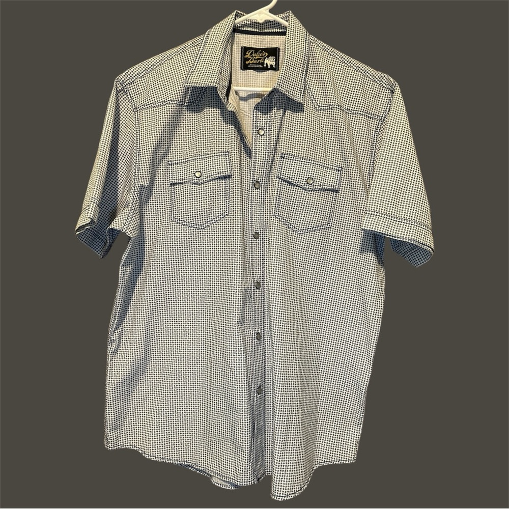 Duke’s Bark American Sportwear Short Sleeve Pearl Button Snap Shirt - Picture 2 of 8